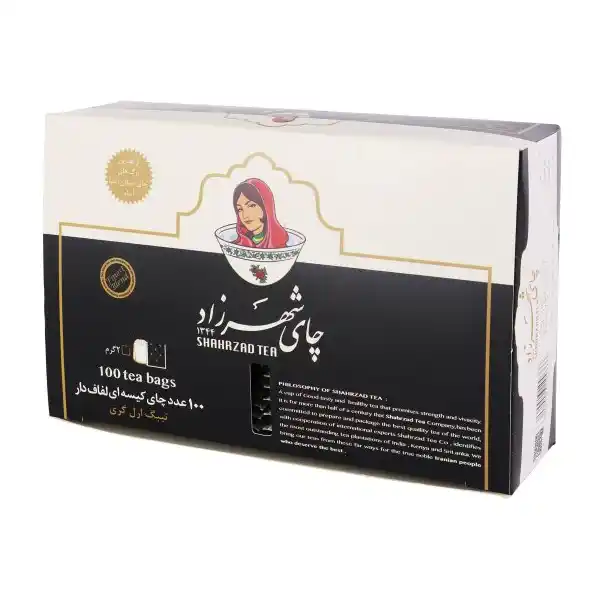 چای ارل گری کیسه ای شهرزاد بسته 100 عددی